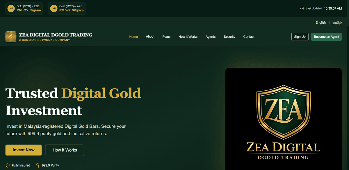 ZEA DIGITAL DGOLD TRADING
